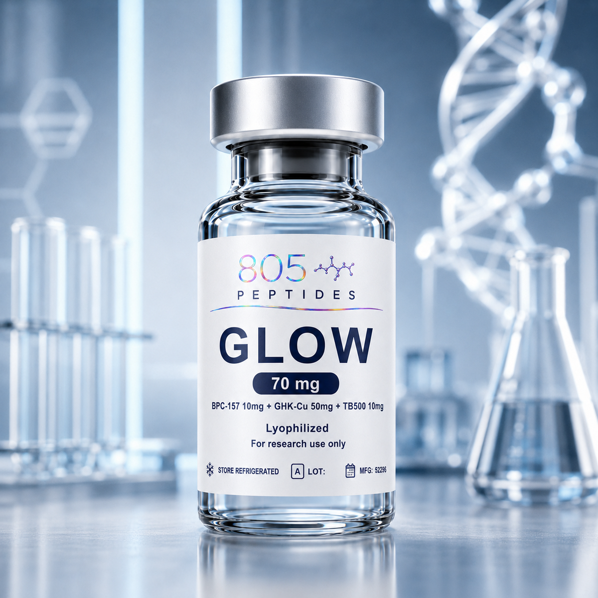 GLOW 70mg - (BPC157 10mg + GHK-CU 50mg + TB500 10mg)