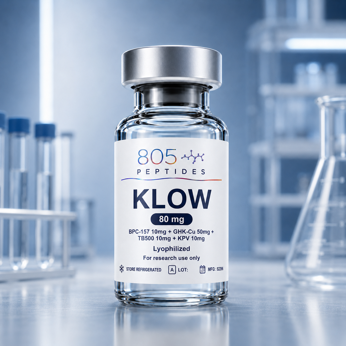 KLOW 80mg (BPC-157 10mg + GHK-CU 50mg + TB500 10mg + KPV 10mg)